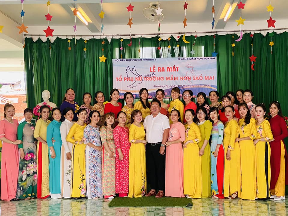 Hội LHPN Phường 5 ra mắt Tổ phụ nữ trong trường Mầm non Sao Mai