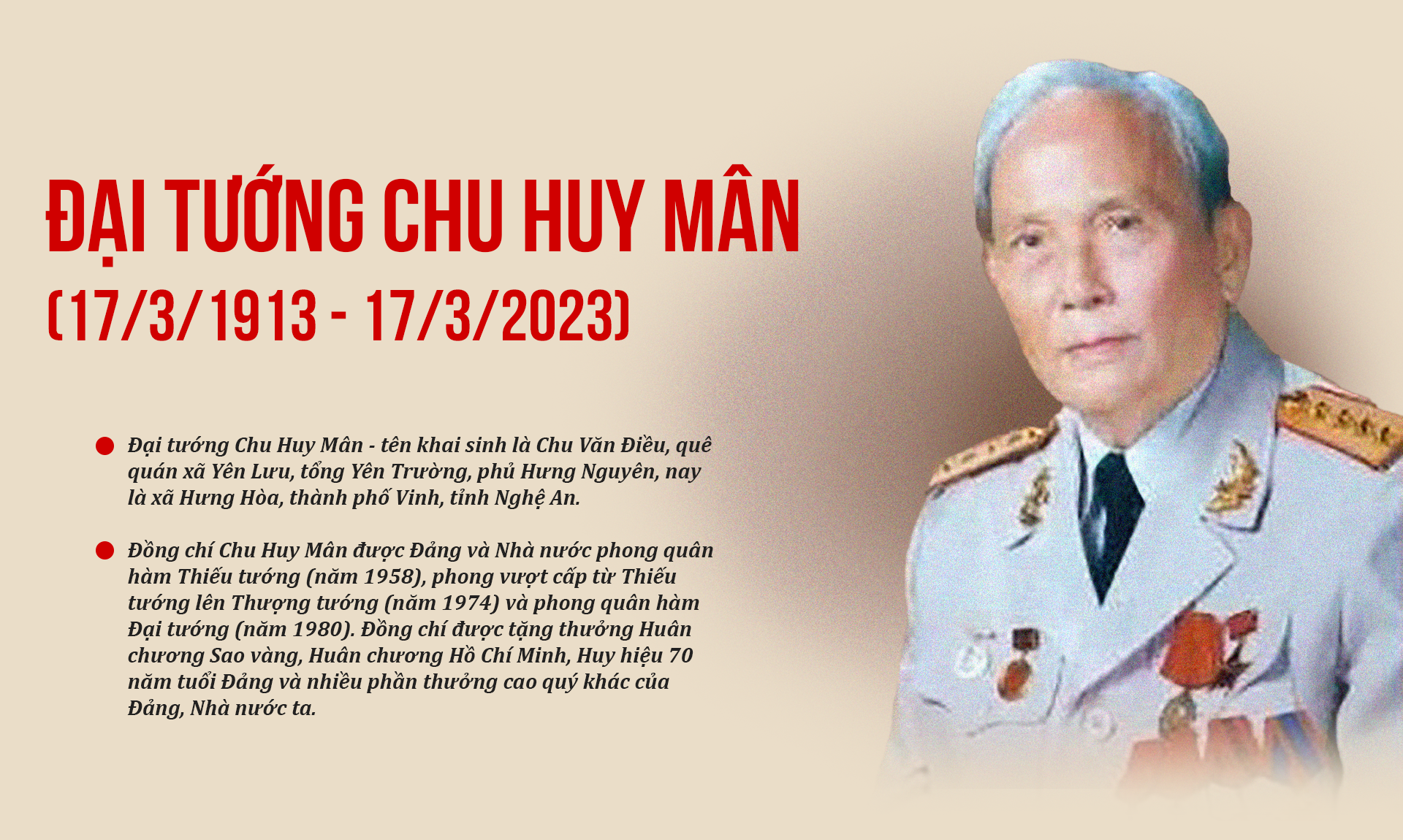 Tuyên truyền kỷ niệm 110 năm Ngày sinh đồng chí Chu Huy Mân, lãnh đạo tiền bối tiêu biểu của Đảng và cách mạng Việt Nam (17/3/1913 - 17/3/2023)